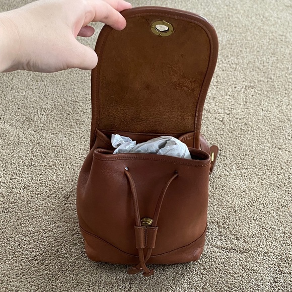 Coach Tan Leather Backpack - Picture 5 of 7